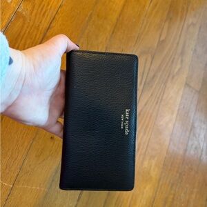 Kate Spade Black Textured Wallet